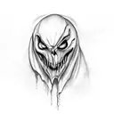 Ghostface from scream tattoo design idea