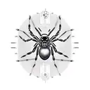 Electronic Microchip with spider legs that says "Evil Inside" tattoo design idea