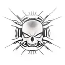 Electronic Microchip with spider legs that says "Evil Inside" tattoo design idea
