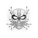 Electronic Microchip with spider legs that says "Evil Inside" tattoo design idea
