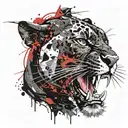 Panther tattoo design idea