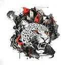 Panther tattoo design idea