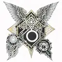 Three valkeries Eir, Sif & Freyja tattoo design idea