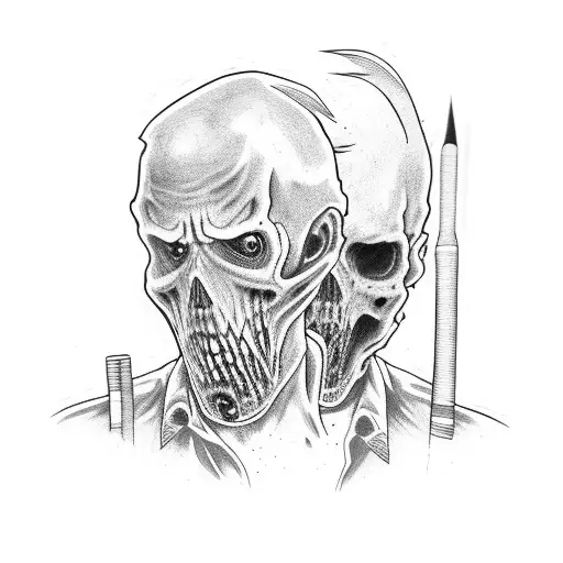 negan walking dead  tattoo design idea
