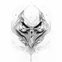 ghost face tattoo design idea