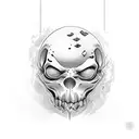 ghost face tattoo design idea