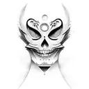 ghost face tattoo design idea