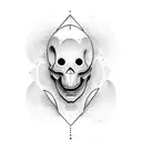 ghost face tattoo design idea