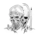 negan walking dead  tattoo design idea