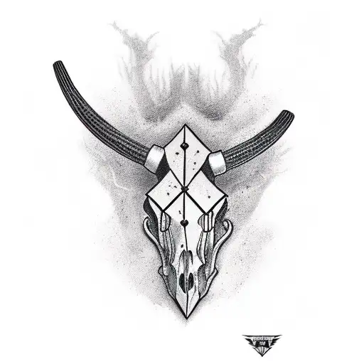 Bull Skull tattoo design idea