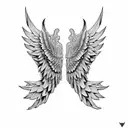 bone wings back tattoo tattoo design idea