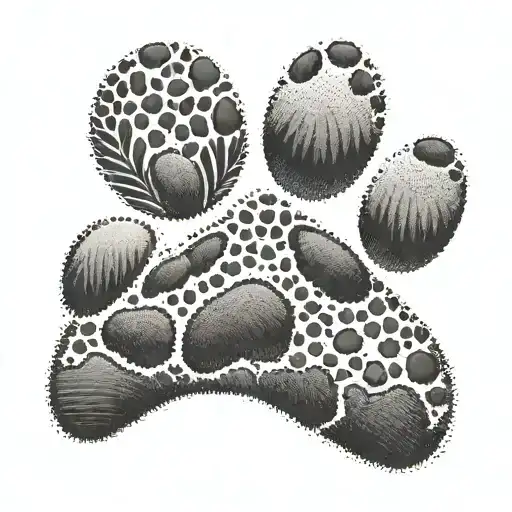 cat paw print tattoo design idea