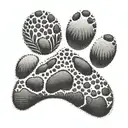 cat paw print tattoo design idea