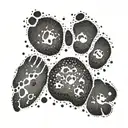 cat paw print tattoo design idea
