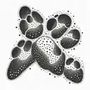 cat paw print tattoo design idea