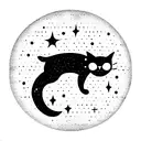 space cat tattoo design idea