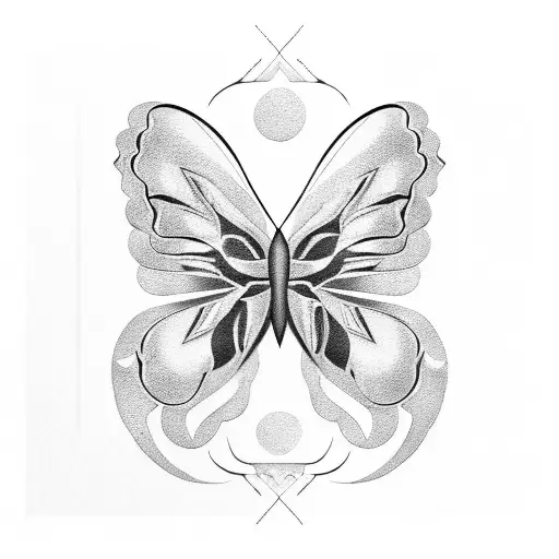 butterfly tribal tattoo design idea