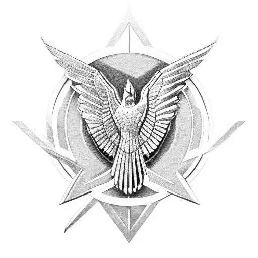 Mockingjay and Afghanistan tattoo design idea