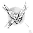 Mockingjay and Afghanistan tattoo design idea
