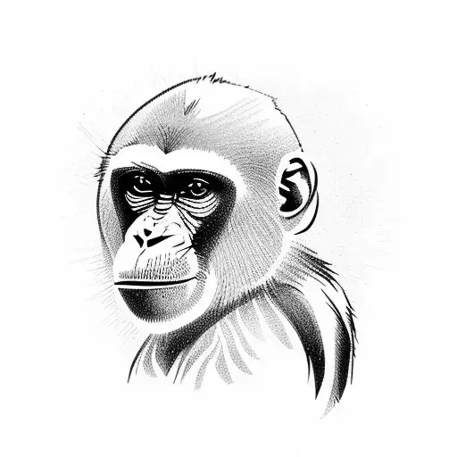 monkey tattoo design idea