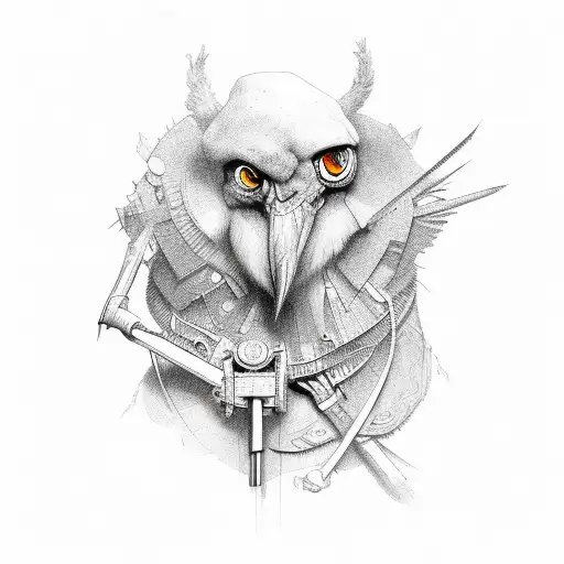 crossed Crowbars tattoo design idea