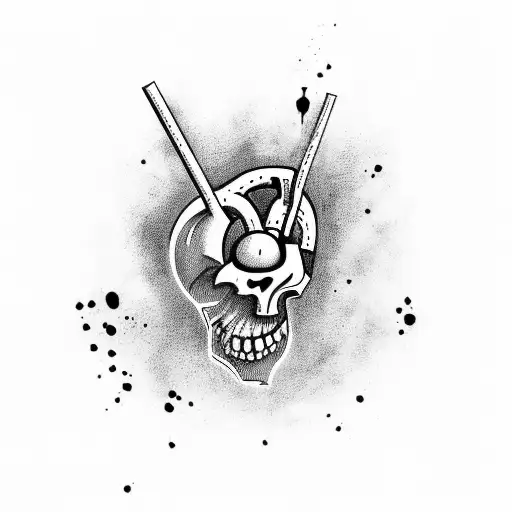 Bloody Heart with Crossed Crowbars behind it tattoo design idea