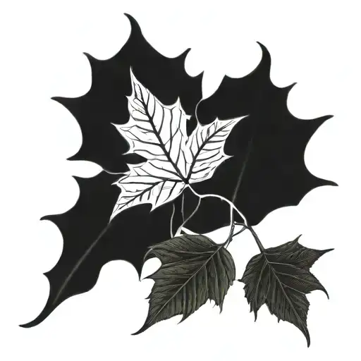 leaves and ivy  tattoo design idea