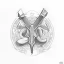 axe illegal weapon tatoo tattoo design idea