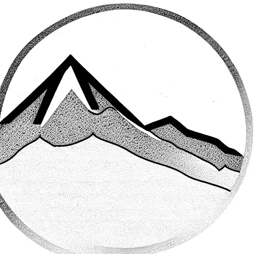 mountains in background with text over top "fix your gaze" tattoo design idea