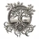  Yggdrasil Rebirth change, not lot or root in the three tattoo design idea