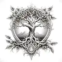  Yggdrasil Rebirth change, not lot or root in the three tattoo design idea