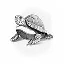 simple Tortoise side view bold lines tattoo design idea