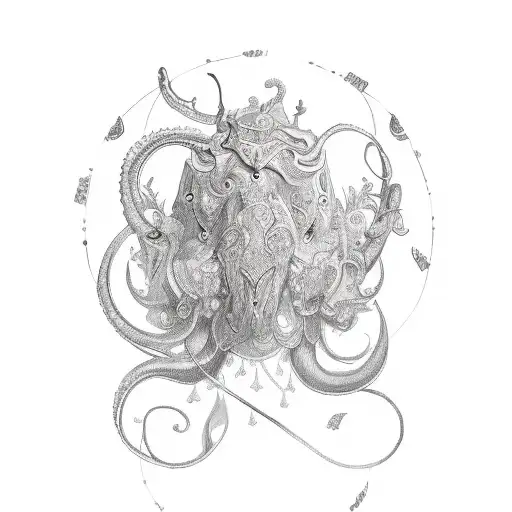 A love letter written in elegant script, adorned with plant motifs and hidden symbols of passion and desire tattoo design idea