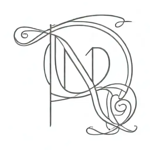 letters M & D tattoo design idea