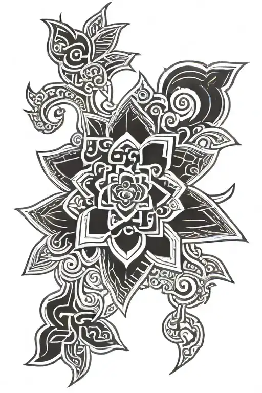 Hmong tribal tattoo design idea