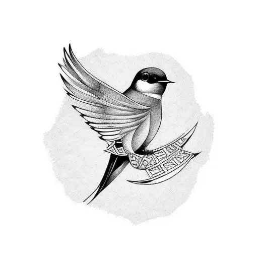Swallow Bird tattoo design idea
