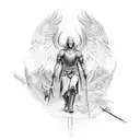 Archangel Michael tattoo design idea