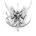 Archangel Michael tattoo design idea