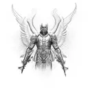 Archangel Michael tattoo design idea