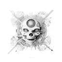 Create a visually captivating artwork inspired by the phrase 'TEMPUS EDAX RERUM.' Explore the concept of time's relentle tattoo design idea