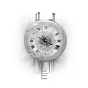 Create a visually captivating artwork inspired by the phrase 'TEMPUS EDAX RERUM.' Explore the concept of time's relentle tattoo design idea