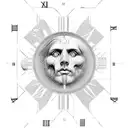 Create a visually captivating artwork inspired by the phrase 'TEMPUS EDAX RERUM.' Explore the concept of time's relentle tattoo design idea