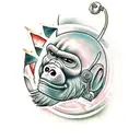 ape war tattoo design idea