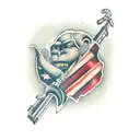 ape war tattoo design idea