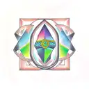 horseshoe, clover, cubes tattoo design idea