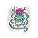 horseshoe, clover, cubes tattoo design idea