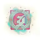 horseshoe, clover, cubes tattoo design idea