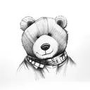 teddy bear plaid  tattoo design idea