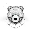 teddy bear plaid  tattoo design idea