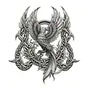 pheonix slave chains ancestor tattoo design idea